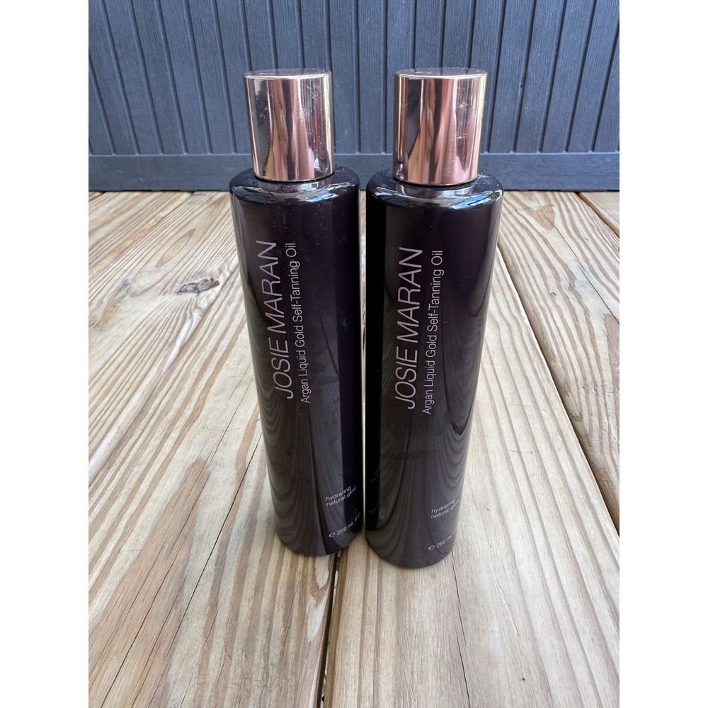 2 NEW Josie Maran Argan Liquid Gold Self-Tanning Oil 8.6 Oz Strawberry Daiquiri